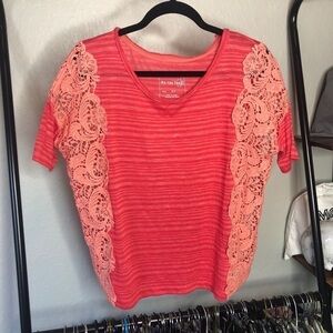 We the Free Lace Trim Scoop Neck Top
